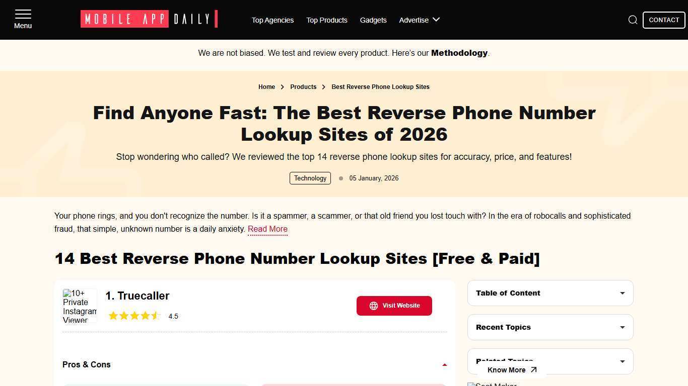 14 Best Reverse Phone Number Lookup Sites | Free & Paid